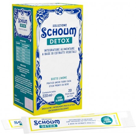 Zentiva Italia Soluzione Schoum Detox 20 Stick - Integratori per dimagrire ed accelerare metabolismo - 987097449 - Zentiva It...