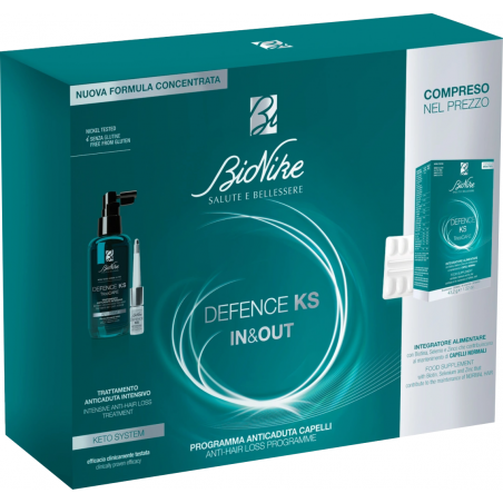 BioNike Defence KS Bipack Trattamento Anticaduta + Integratore 30 Compresse BioNike - 1 BioNike Defence KS Bipack Trattamento Anticaduta + Integratore 30 Compresse BioNike - 1