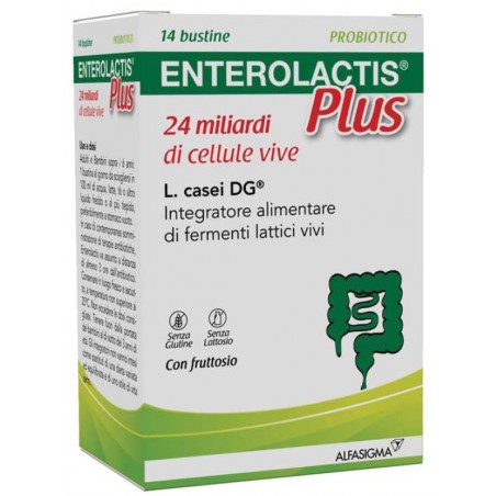 Alfasigma Enterolactis Plus 14 Bustine - Integratori di fermenti lattici - 986129005 - Enterolactis - € 14,98