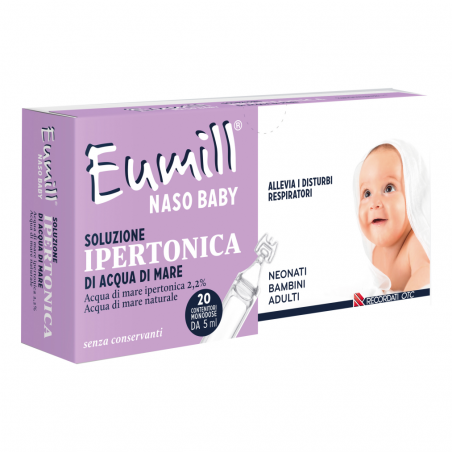 Eumill Naso Baby Soluzione Ipertonica 20 Monodose Eumill - 1 Eumill Naso Baby Soluzione Ipertonica 20 Monodose Eumill - 1