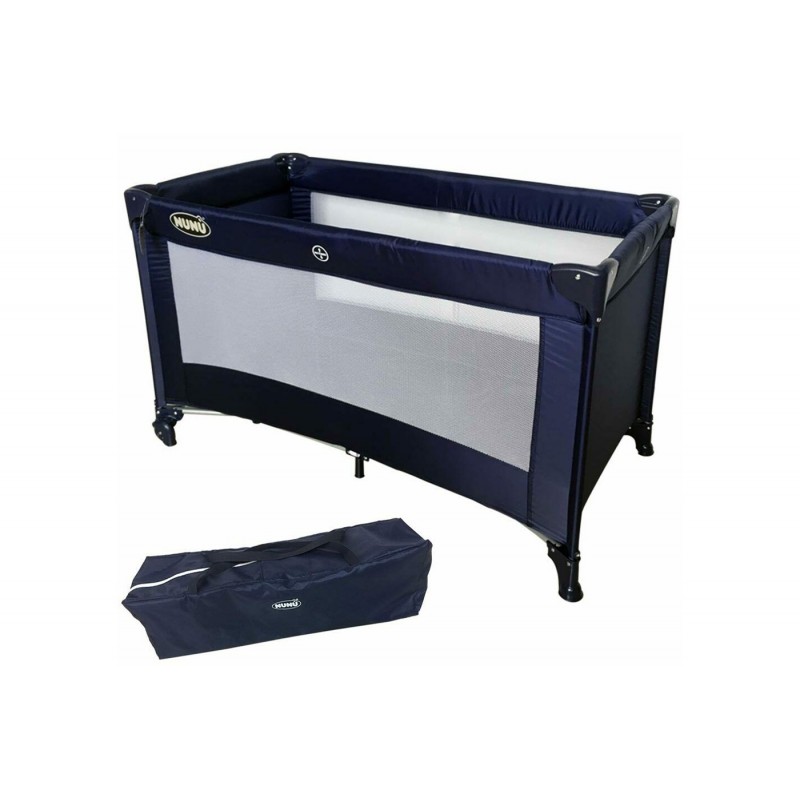 Lettino Culla Box da Viaggio Campeggio per Bambini Pieghevole 125x65x73cm  Blue
