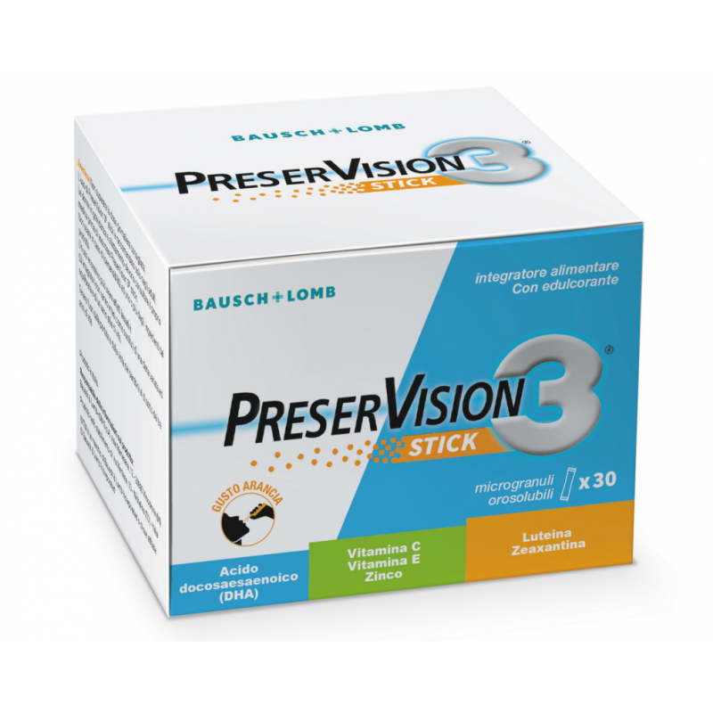 Preservision 3 Integratore per la Vista 30 Stick Orosolubili - Integratori per occhi e vista - 941944100 - Bausch & Lomb-iom ...