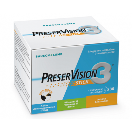 Preservision 3 Integratore per la Vista 30 Stick Orosolubili Bausch & Lomb-iom - 1 Preservision 3 Integratore per la Vista 30 Stick Orosolubili Bausch & Lomb-iom - 1
