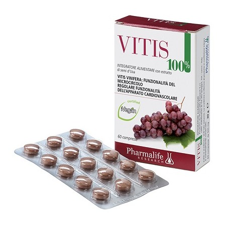 Pharmalife Research Vitis 100% 60 Compresse - Circolazione e pressione sanguigna - 931544276 - Pharmalife Research - € 9,56
