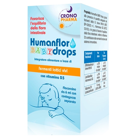 Humanflor Baby Gocce con Vitamina D3 Equilibrio Intestinale Bimbi - 1 Humanflor Baby Gocce con Vitamina D3 Equilibrio Intestinale Bimbi - 1