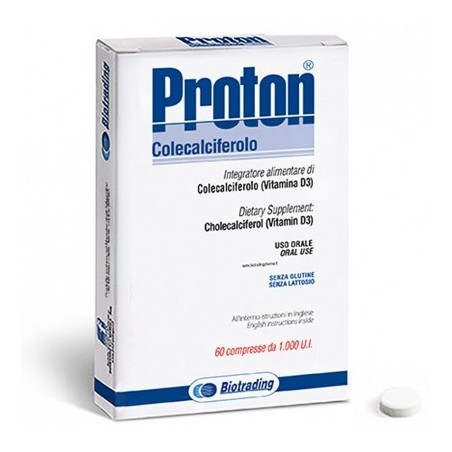 Proton Vitamina D3 1000 UI Salute Ossa Immunità 60 Compresse - 1 Proton Vitamina D3 1000 UI Salute Ossa Immunità 60 Compresse - 1