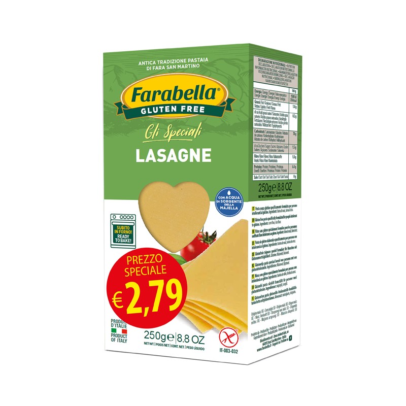 Bioalimenta Farabella Lasagna Promo 250 G X 6 Pezzi - Alimenti speciali - 981990195 - Bioalimenta - € 2,64
