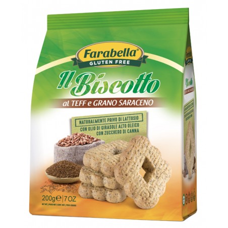 Bioalimenta Farabella Il Biscotto Al Teff E Grano Saraceno 200 G - Biscotti e merende per bambini - 973603677 - Bioalimenta -...