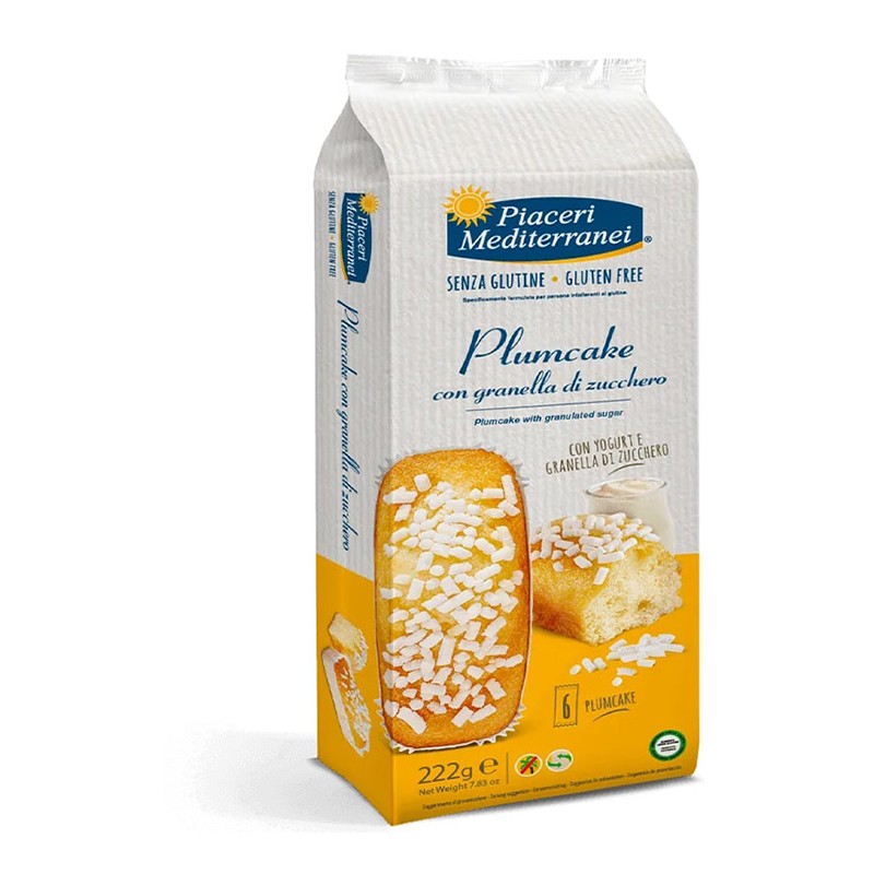Eurospital Piaceri Mediterranei Plumcake Granella Zucchero 6 Pezzi 37 G - Alimenti senza glutine - 982467401 - Eurospital - €...