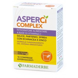 Farmaderbe Asper Ci Complex 18 Compresse Effervescenti - Integratori per difese immunitarie - 904426487 - Farmaderbe - € 7,52