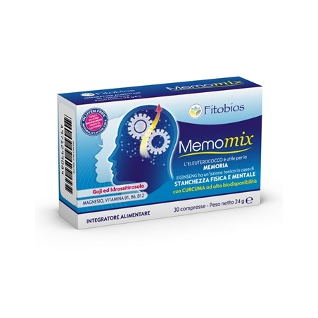 Fitobios Memo Mix 30 Compresse - Integratori per concentrazione e memoria - 971299084 - Fitobios - € 12,65