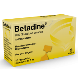 Viatris Healthcare Limited Betadine 10% Soluzione Cutanea - Disinfettanti e cicatrizzanti - 023907227 - Viatris Healthcare Li...