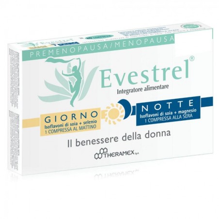 Evestrel Giorno Notte Integratore per Menopausa 60 Compresse Teva Italia - 1 Evestrel Giorno Notte Integratore per Menopausa 60 Compresse Teva Italia - 1