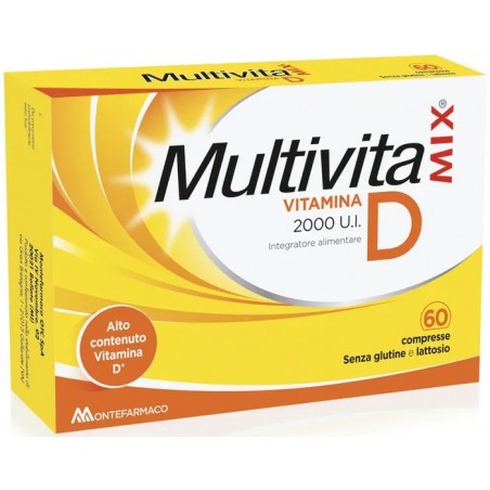 Multivitamix Vitamina D3 2000 UI Salute Ossa Immunità 60 Compresse - Integratori di vitamina D - 944742004 - Montefarmaco - €...