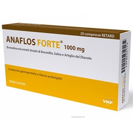 Anaflos Forte 1000 mg Funzionalità Articolare 20 Compresse Vkf Italia - 1 Anaflos Forte 1000 mg Funzionalità Articolare 20 Compresse Vkf Italia - 1