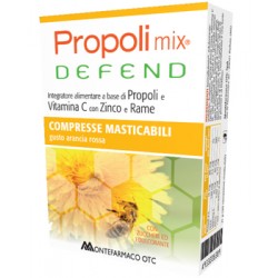 Montefarmaco Otc Propoli Mix Defend 30 Compresse Masticabili Gusto Arancia - Integratori per difese immunitarie - 933208389 -...