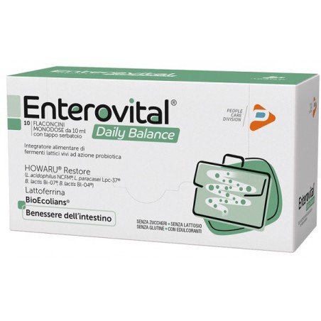 Enterovital Daily Balance Probiotico per Flora Intestinale 10 Flaconcini Pharma Line - 1 Enterovital Daily Balance Probiotico per Flora Intestinale 10 Flaconcini Pharma Line - 1