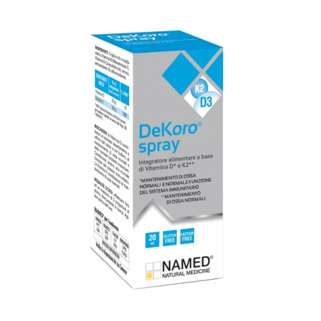 DeKoro Spray Integratore Vitamina D e K2 per Ossa 20 Ml Named - 1 DeKoro Spray Integratore Vitamina D e K2 per Ossa 20 Ml Named - 1