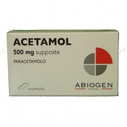 Acetamol Paracetamolo per Febbre 10 Supposte - Farmaci per febbre (antipiretici) - 023475078 - Abiogen Pharma - € 2,49