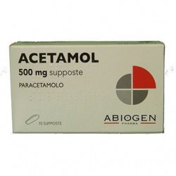 Acetamol Paracetamolo per Febbre 10 Supposte Abiogen Pharma - 1