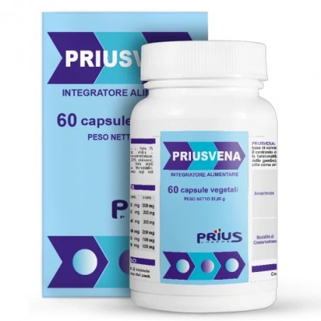 Priusvena Integratore Vene e Microcircolo 60 Capsule - Circolazione e pressione sanguigna - 935901316 -  - € 32,11