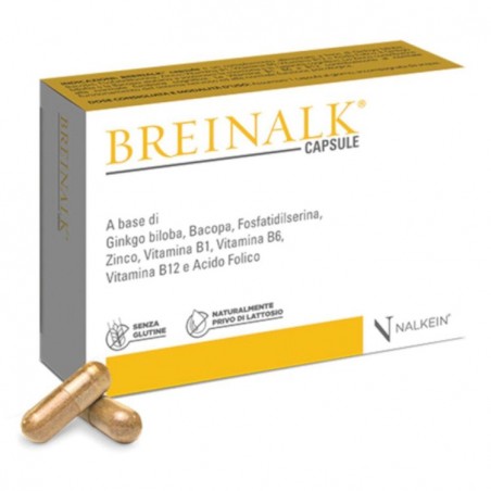 Breinalk Funzioni Cognitive Memoria Ginkgo Bacopa 20 Capsule - Integratori per concentrazione e memoria - 970528283 -  - € 14,74