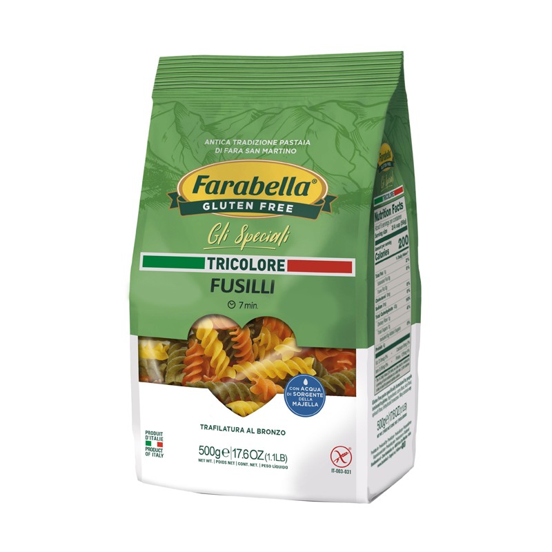 Bioalimenta Farabella Fusilli Tricolore 500 G - Alimenti speciali - 971255702 - Bioalimenta - € 3,67
