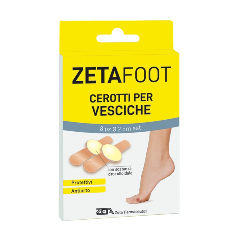 Zeta Farmaceutici Zetafoot Cerotto Idrocolloidale Vesciche 8 Pezzi - Prodotti per la callosità, verruche e vesciche - 9447795...