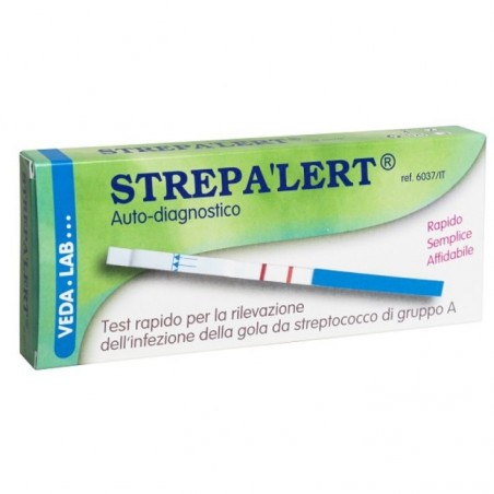 Strepa'lert Test Rapido Per Rilevazione Streptococco 1 Kit - Tamponi streptococco - 987268719 - Farvima Medicinali - € 6,70