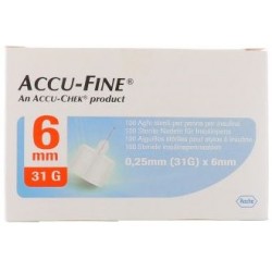 Roche Diabetes Care Italy Ago Per Penna Da Insulina Accu-fine Pen Needle Accu-chek Gauge 31 X 6mm 100 Pezzi - IMPORT-PF - 941...