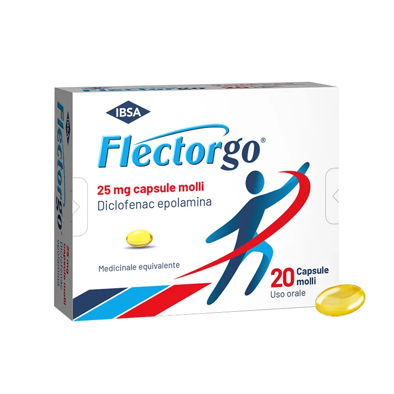 FlectorGo 25mg per Mal di Denti e Cefalea 20 Capsule Molli - Farmaci per mal di denti - 044608065 - Ibsa - € 5,56