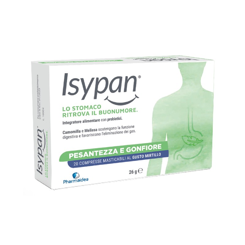 Pharmaidea Isypan Pesantezza Gonfiore 20 Compresse Masticabili - IMPORT-PF - 984818839 - Pharmaidea - € 10,84