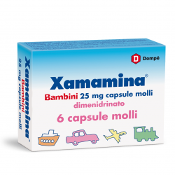 Xamamina Bambini Antinausea e Antiemetico 6 Capsule - Farmaci per nausea, mal di mare e mal d'auto - 002955108 - Xamamina - €...