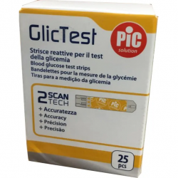 Pic Glictest Strisce per Test della Glicemia 25 Pezzi - Misuratori di diabete e glicemia - 978397077 - Pikdare - € 12,99