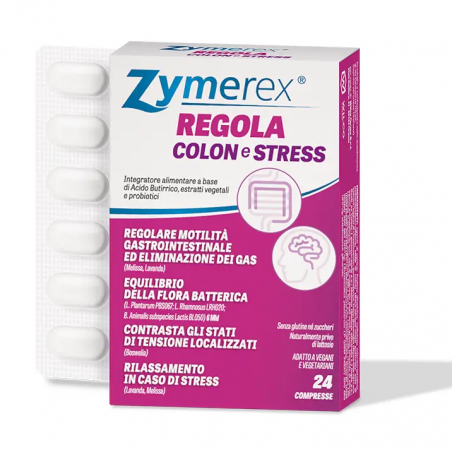 Zymerex Regola per Colon e Stress 24 Compresse - 1 Zymerex Regola per Colon e Stress 24 Compresse - 1