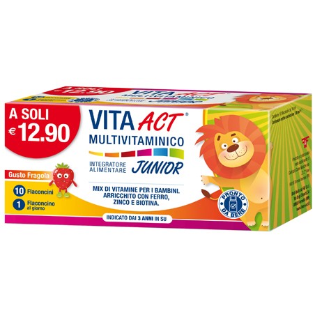 F&f Vita Act Multivitaminico Junior 10 Fiale Da 10 Ml Linea Act - 1 F&f Vita Act Multivitaminico Junior 10 Fiale Da 10 Ml Linea Act - 1