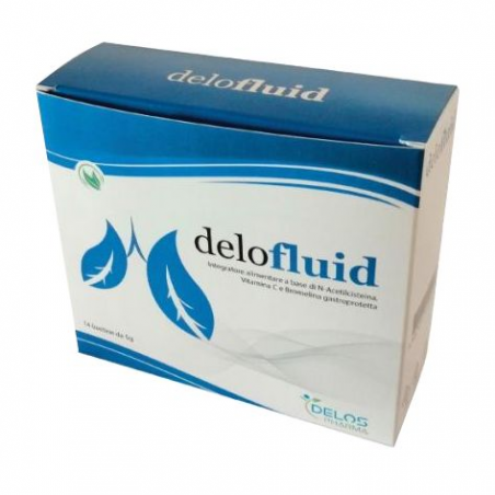 Delofluid Integratore Mucolitico e Fluidificante 14 Bustine Delos Pharma - 1 Delofluid Integratore Mucolitico e Fluidificante 14 Bustine Delos Pharma - 1
