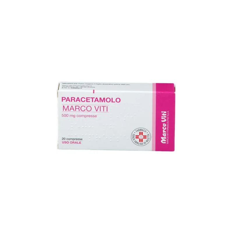 Paracetamolo Marco Viti 500mg per Febbre 20 Compresse Marco Viti - 1