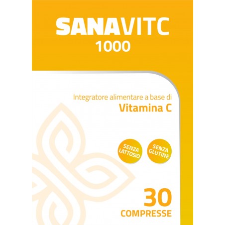 SanaVitC 1000 Integratore di Vitamina C 30 Compresse - Integratori di vitamina C - 988099519 - Farmadea - € 4,91