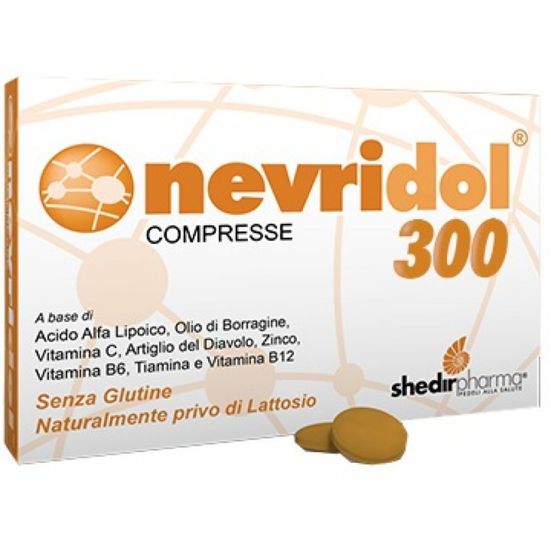 Nevridol 300 Integratore per Sistema Nervoso 40 Compresse - Integratori per sistema nervoso - 942981299 - Shedir Pharma - € 2...