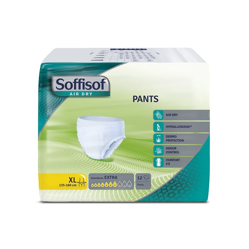 S. I. L. C. Pannolone Soffisof Air Dry Pants Extra Extra Large 12 Pezzi - Prodotti per incontinenza - 977610447 - Silc - € 13,86