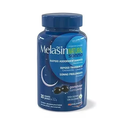 Melasin Natural Sonno Rapido Addormentamento 30 Gommose Pool Pharma - 1 Melasin Natural Sonno Rapido Addormentamento 30 Gommose Pool Pharma - 1