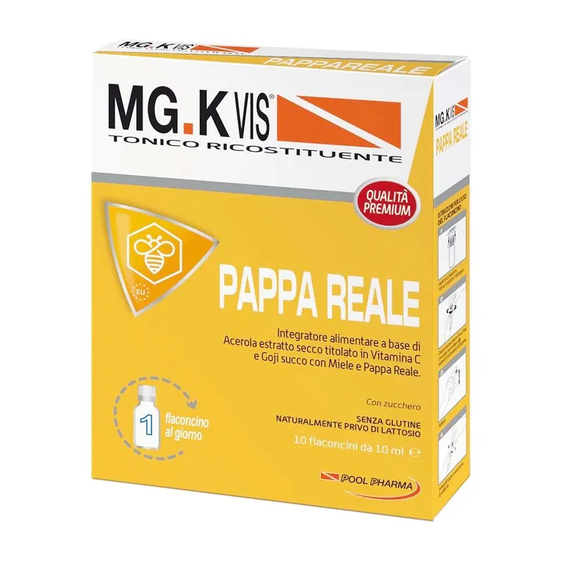 MG.K Vis Tonico Ricostituente Pappa Reale 10 Flaconcini - IMPORT-PF - 947291783 - Pool Pharma - € 10,38