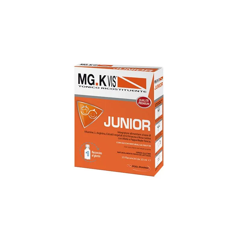 MG.K Vis Junior Tonico Ricostituente 10 Flaconcini - Integratori bambini e neonati - 947291769 - Pool Pharma - € 10,38