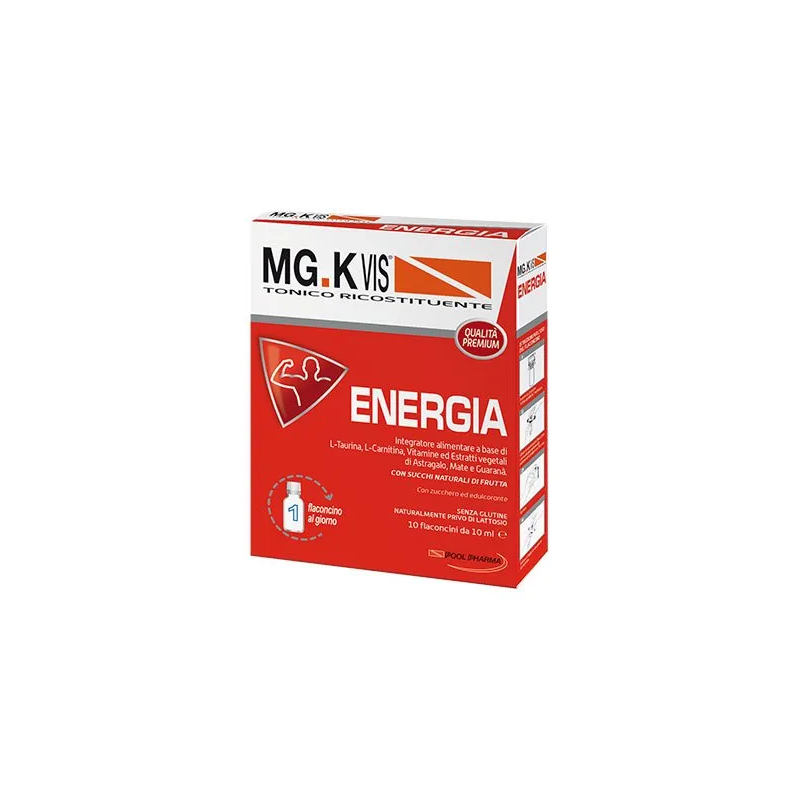 MG.K Vis Energia Tonico Ricostituente 10 Flaconcini - Integratori energizzanti - 947291757 - Pool Pharma - € 10,28