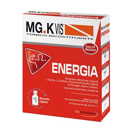 MG.K Vis Energia Tonico Ricostituente 10 Flaconcini - Integratori energizzanti - 947291757 - Pool Pharma - € 10,28