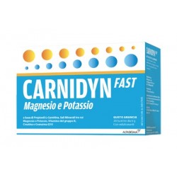 Carnidyn Fast Magnesio E Potassio Per Stanchezza Fisica 20 Bustine - Vitamine e sali minerali - 932654167 - Carnidyn - € 16,91