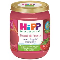 Hipp Italia Hipp Tesori Frutta Mela Fragola Lampone 160 G - Omogeneizzati e liofilizzati - 987682921 - Hipp - € 1,50