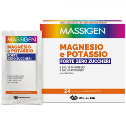 Massigen Magnesio e Potassio Forte Zero Zucchero 24 Bustine - Vitamine e sali minerali - 945030827 - Massigen - € 8,28