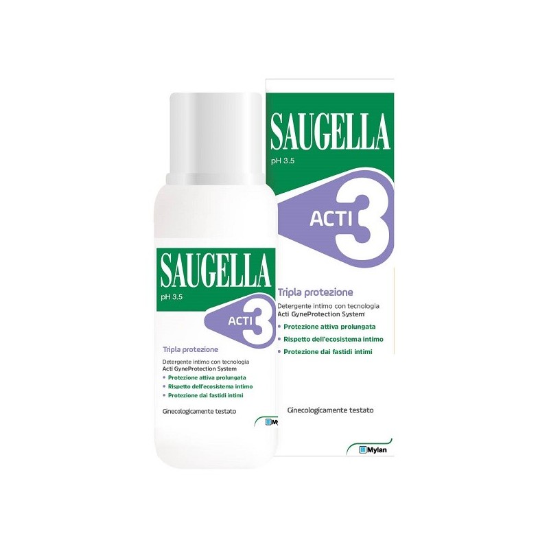 Meda Pharma Saugella Acti3 Detergente Intimo 250 Ml - Detergenti intimi - 942872209 - Saugella - € 9,90